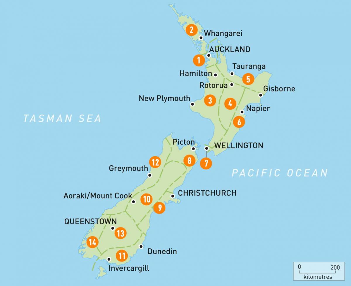 auckland in nuova zelanda mappa