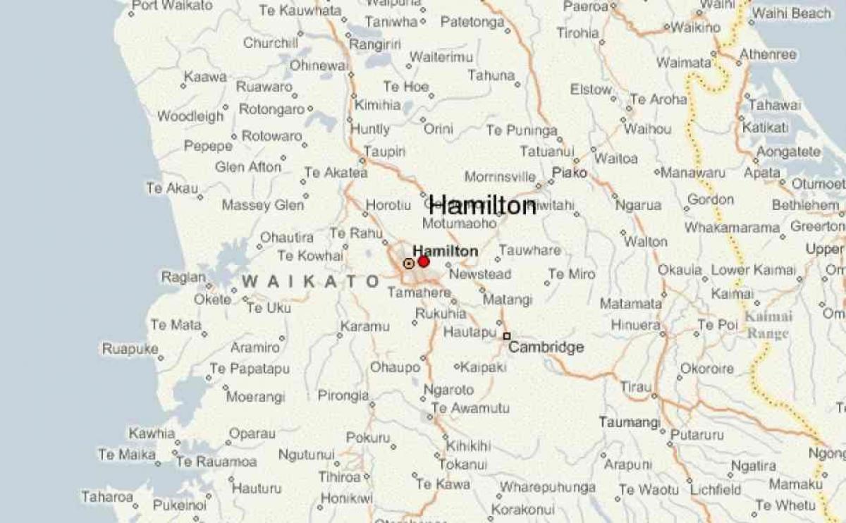 Mappa di hamilton, nuova zelanda