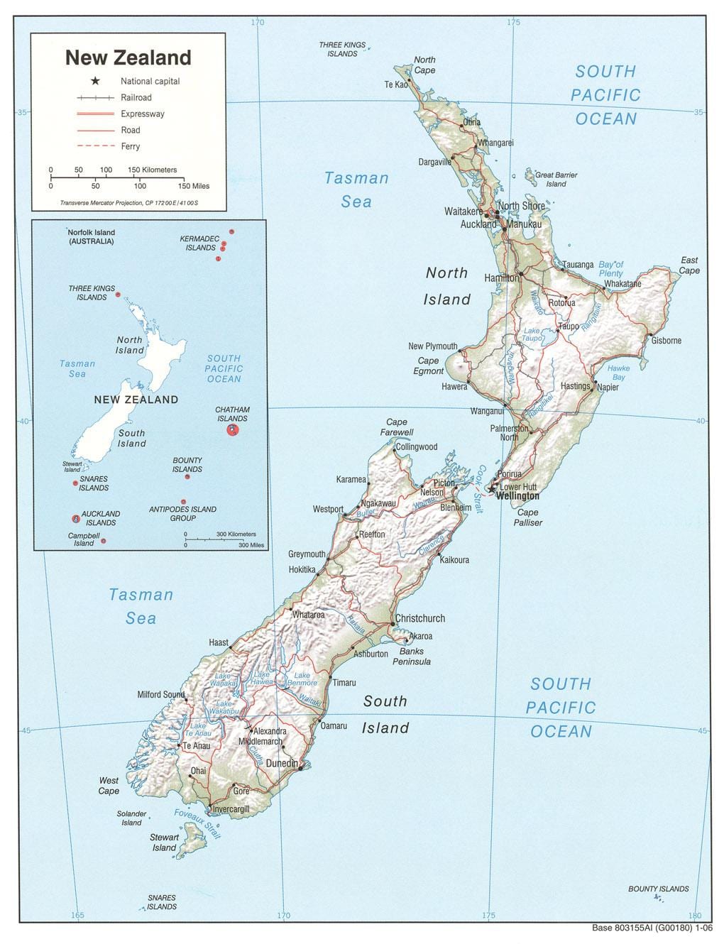 nuova zelanda fiumi mappa