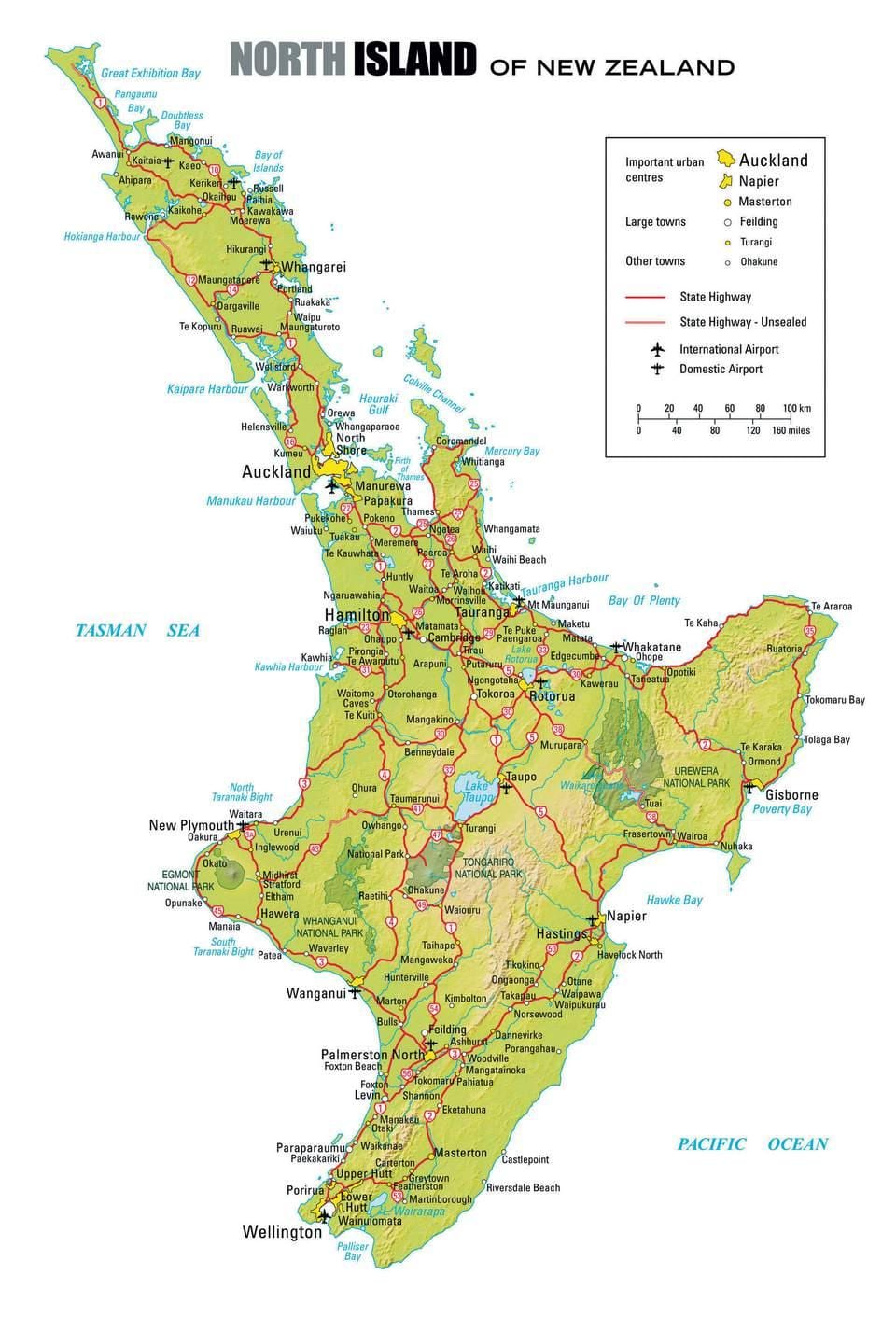 mappa del nord della nuova zelanda