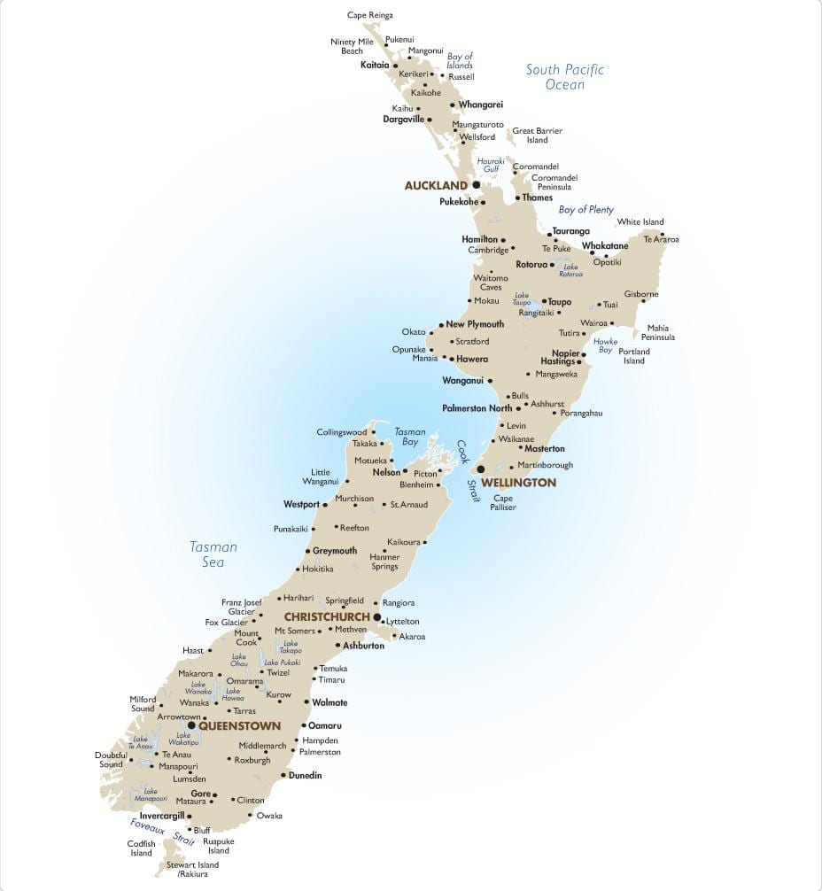 nuova zelanda mappa stradale libro