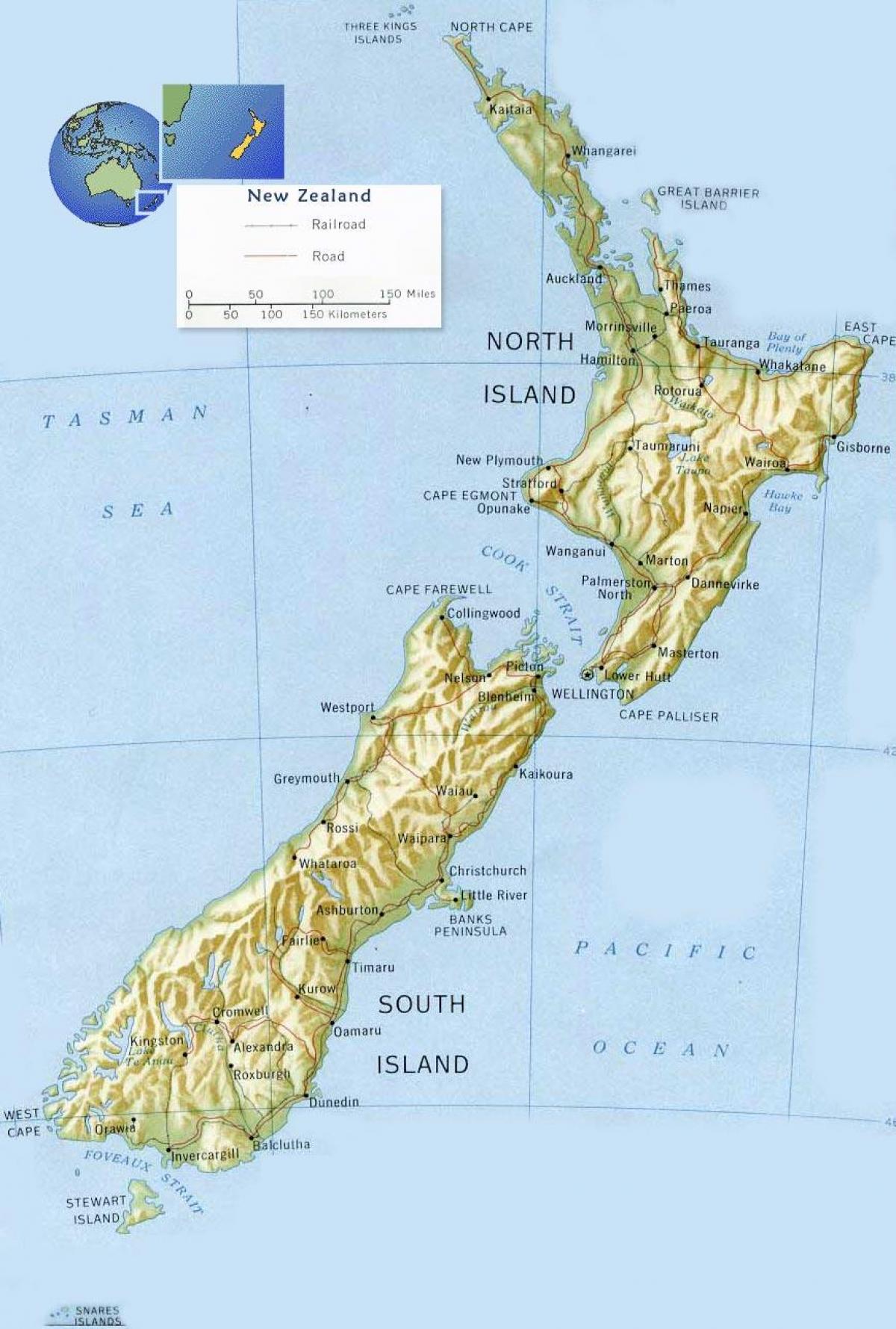 wellington in nuova zelanda sulla mappa