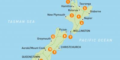 Auckland in nuova zelanda mappa