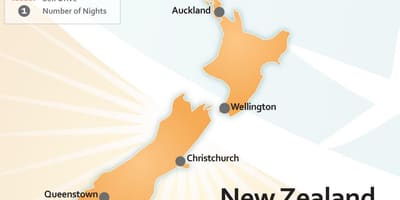 La mappa della nuova zelanda aeroporti