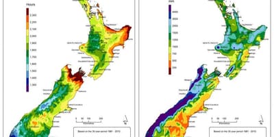 La mappa della nuova zelanda clima