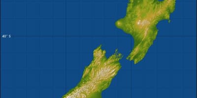 Nuova zelanda altitudine mappa