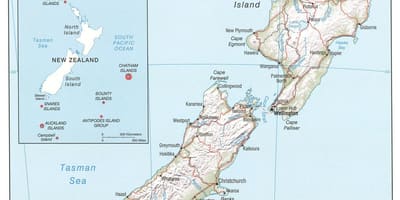 Nuova zelanda fiumi mappa
