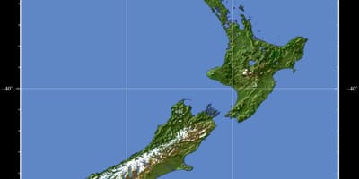 Nuova zelanda sulla mappa