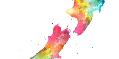 La mappa della nuova zelanda arte