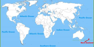 Nuova zelanda, posizione sulla mappa del mondo