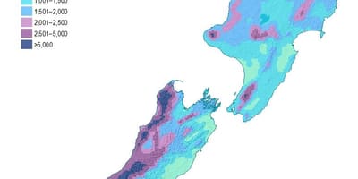 Nuova zelanda pioggia mappa