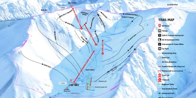 Nuova zelanda sciistiche mappa